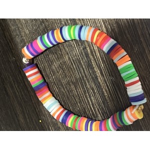 Mixed clay bead bracelet
